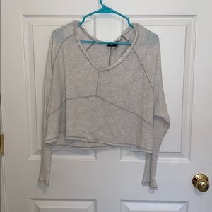 Urban outfitters long sleeve cropped top